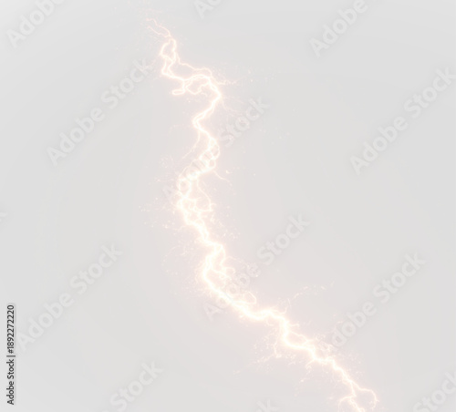 radiant yellow lightning streak flows smoothly, twisting dynamically with sparkling neon sparks. Motion and energy are highlighted by glowing edges. Perfect for dramatic digital effects. PNG