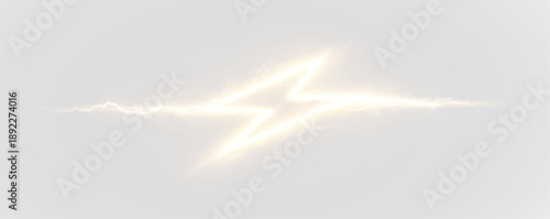 Bright yellow lightning arcs flash violently, leaving neon electric streaks. Sparks flicker dynamically along the glowing path. Perfect for high-energy digital visuals. PNG