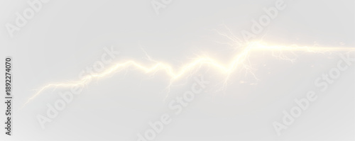 Neon-yellow lightning streaks twist dynamically, forming a glowing trail of electric energy. Sparks flicker vividly along the luminous path. Ideal for futuristic or sci-fi designs. PNG