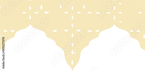 Beautiful golden lace pattern on white background