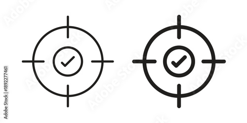 Accuracy icon symbol design template. Vector 10 eps.