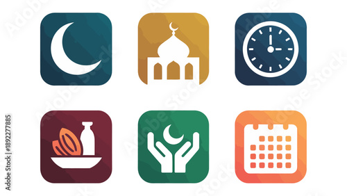 Iconic symbols of culture and religion: a visual representation of the elements that reflect tradition and devotion. the vibrant graphic creates a sense of unity and spiritual. 