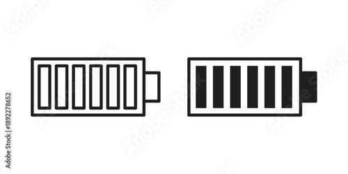 Battery icon symbol design template. Vector 10 eps.