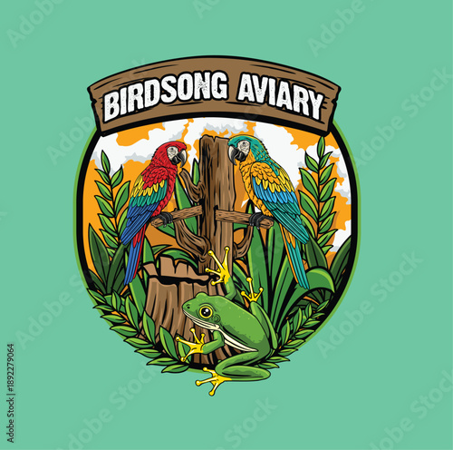 detailed illustration of the scarlet macaw with hand drawing style