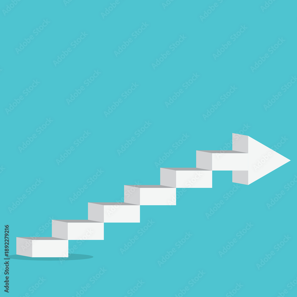 Fototapeta premium Business concept growth success process, stairs stacking as step stair, copy space.