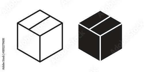 Box icon symbol design template. Vector 10 eps.