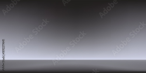 Empty grey studio background. Limbo dark bg. Product studio room. Limbo dark background. Abstract 3d backdrop for presentation. Minimal wall scene. Showcase, promotion display. Vector illustration