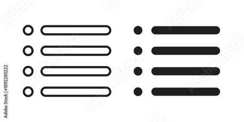 Bulleted list icon symbol design template. Vector 10 eps.