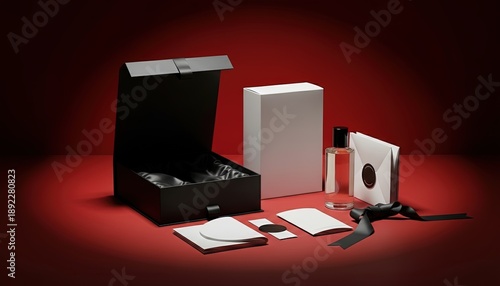 Luxury Black Gift Box Set with Skincare Products