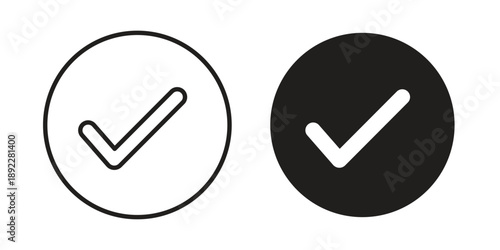 Check mark icon symbol design template. Vector 10 eps.