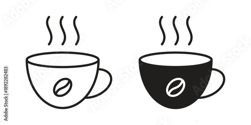 Coffee icon symbol design template. Vector 10 eps.