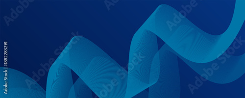 Abstract blue background with flowing lines for futuristic concept. Dynamic waves, design