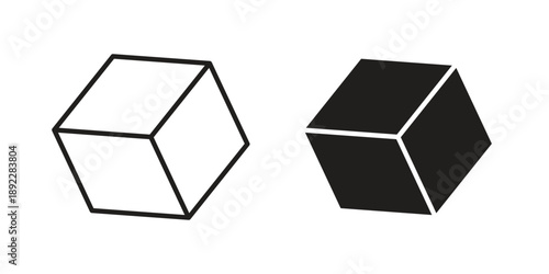 Cube icon symbol design template. Vector 10 eps.