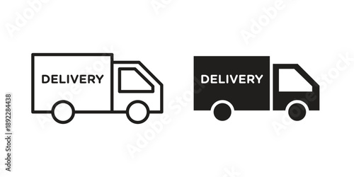 Delivery van icon symbol design template. Vector 10 eps.