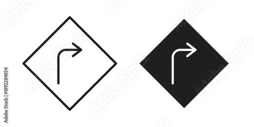 Directions icon symbol design template. Vector 10 eps.