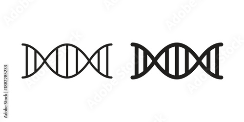 DNA icon symbol design template. Vector 10 eps.