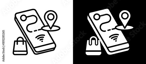 Order Tracker whiteblack icon