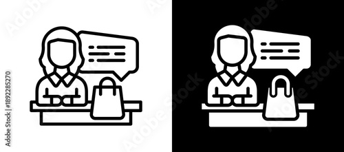 Customer Review whiteblack icon