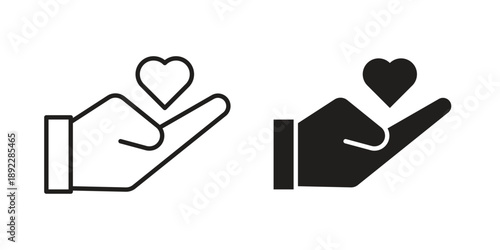 Donate icon symbol design template. Vector 10 eps.