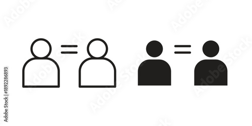 Equality icon symbol design template. Vector 10 eps.