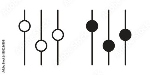 Equalizer icon symbol design template. Vector 10 eps.