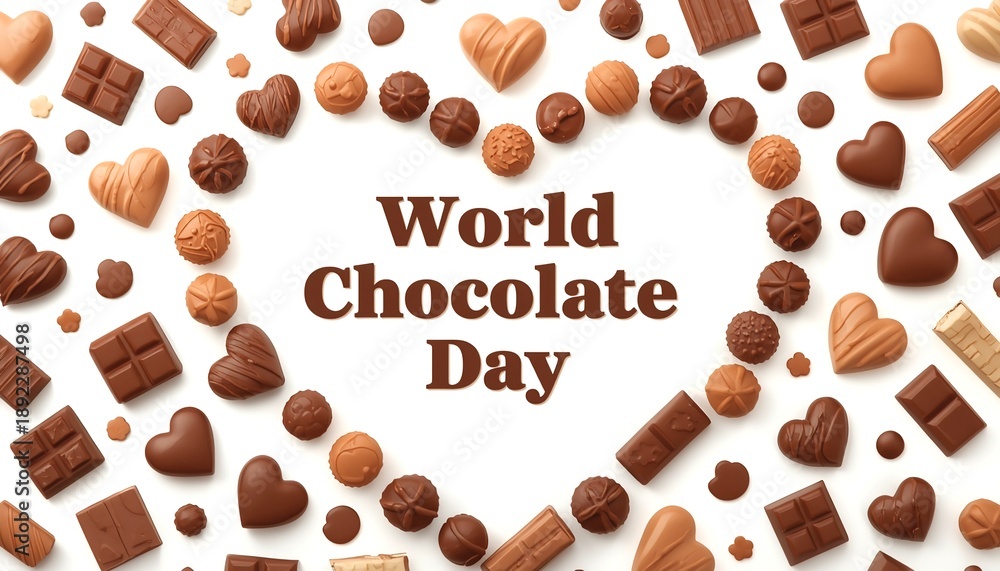 Obraz premium A colorful assortment of chocolates celebrating World Chocolate Day