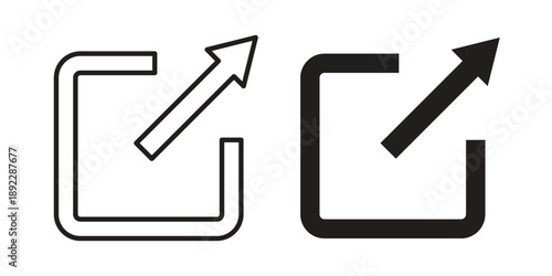 External link icon symbol design template. Vector 10 eps.