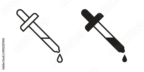 Eye dropper icon symbol design template. Vector 10 eps.