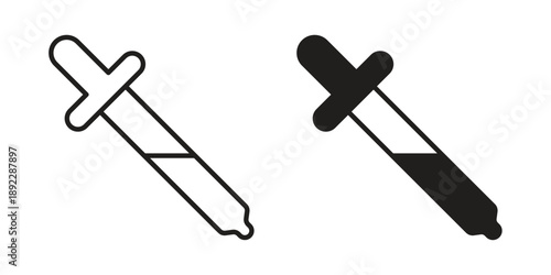 Eye dropper icon symbol design template. Vector 10 eps.