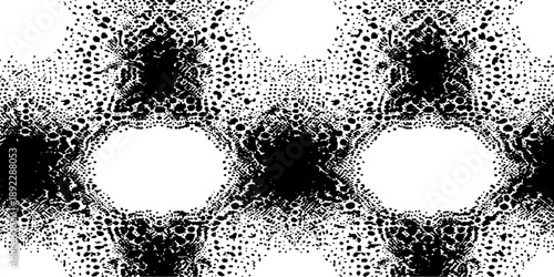 Abstract Pattern: An intricate abstract pattern. with textured black design, and a symmetrical composition, inviting viewers to explore the play of light and shadow, the balance of form and void.Black