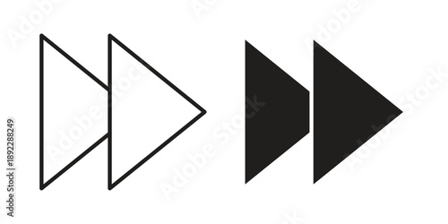 Fast forward icon symbol design template. Vector 10 eps.