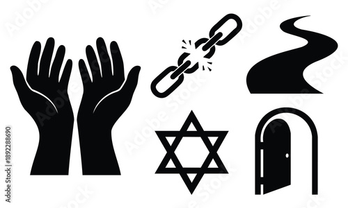 Passover silhouette set bundle passover silhouette religion judaism freedom