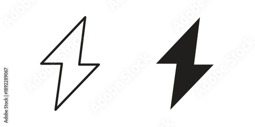 Flash icon symbol design template. Vector 10 eps.