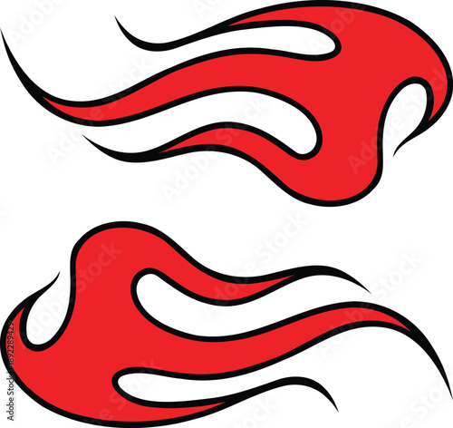 Nice tribal red and black white