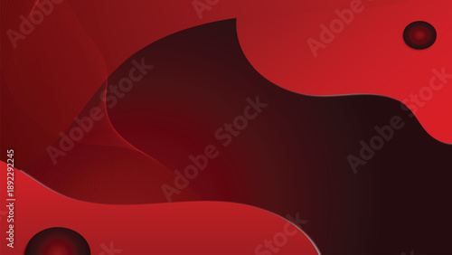 Modern abstract red wave shapes design