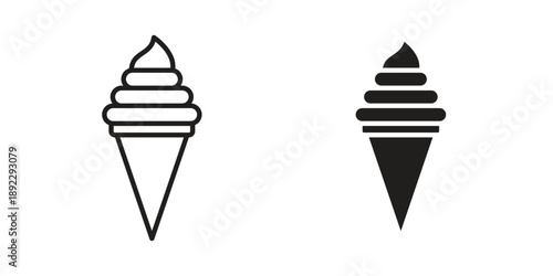 Ice cream icon symbol design template. Vector 10 eps.
