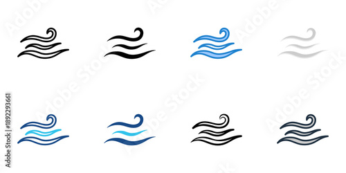 Breeze icons set multiple style collection. Editable stroke 
