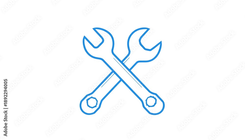 custom made wallpaper toronto digitalA pair of crossed wrenches on a white background for repair and maintenance concepts