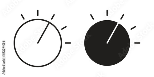 Knob icon symbol design template. Vector 10 eps.