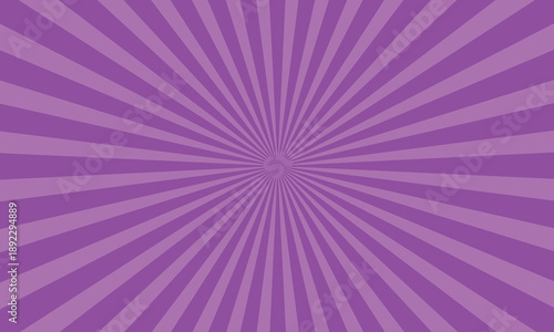 Vivid purple and light purple sunburst pattern background, radial lines emanating from center, graphic design, abstract, creative.