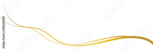 Golden wavy line, gold curved line, Vector illustration. EPS 10 .