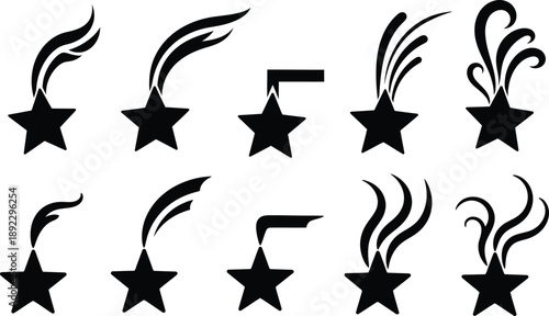 Five black star ratings with smoke or steam rising