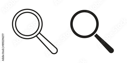 Loupe icon symbol design template. Vector 10 eps.