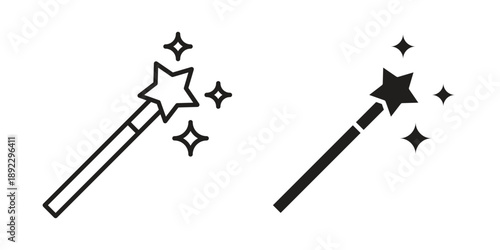 Magic icon symbol design template. Vector 10 eps.