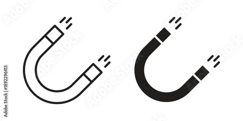 Magnet icon symbol design template. Vector 10 eps.