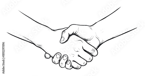 Two hands meeting in a firm handshake gesture, representing successful collaboration, mutual understanding, and trust in professional or personal contexts, perfect for depicting agreements