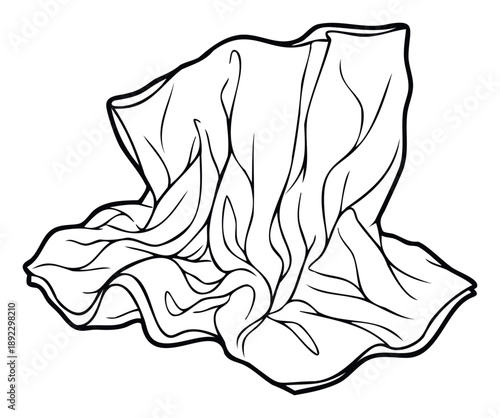 A dynamically draped and textured fabric presenting soft undulating lines, suitable for various graphic applications, textile inspirations, and visual compositions.