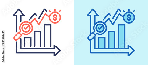 Market Surge whiteblue icon