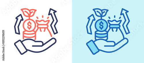 Wealth Trends whiteblue icon