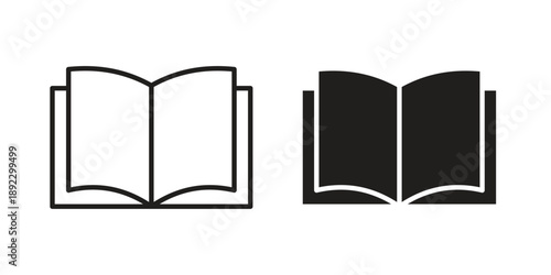 open book icon symbol design template. Vector 10 eps.